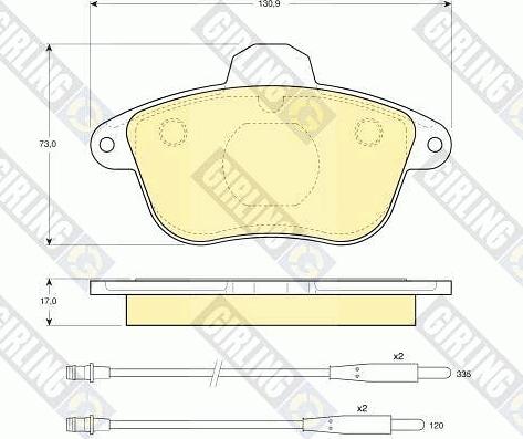 Girling 6107963 - Kit de plaquettes de frein, frein à disque cwaw.fr