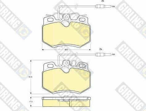 Girling 6107901 - Kit de plaquettes de frein, frein à disque cwaw.fr