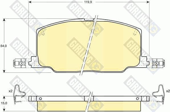 Girling 6107989 - Kit de plaquettes de frein, frein à disque cwaw.fr