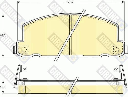 Girling 6107499 - Kit de plaquettes de frein, frein à disque cwaw.fr