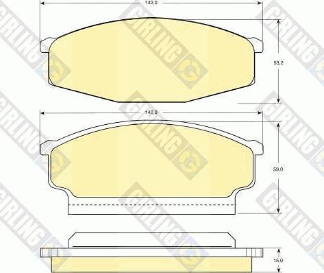 Girling 6107489 - Kit de plaquettes de frein, frein à disque cwaw.fr