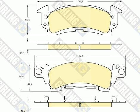 Girling 6107425 - Kit de plaquettes de frein, frein à disque cwaw.fr