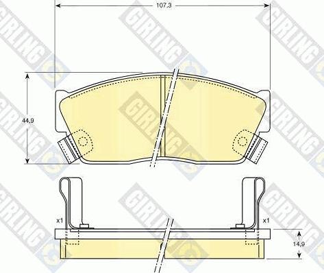 Girling 6107509 - Kit de plaquettes de frein, frein à disque cwaw.fr