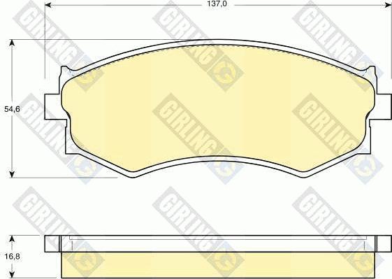 Girling 6107659 - Kit de plaquettes de frein, frein à disque cwaw.fr