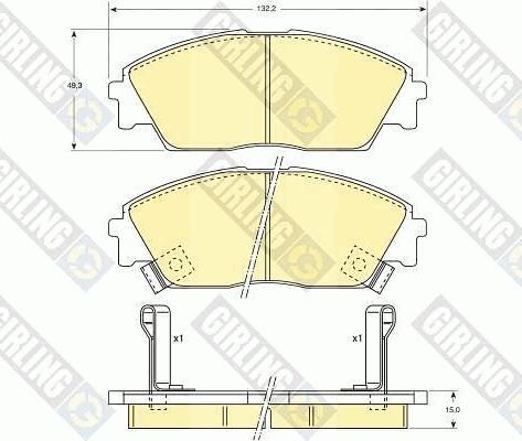 Girling 6107639 - Kit de plaquettes de frein, frein à disque cwaw.fr