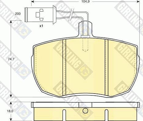 Girling 6107896 - Kit de plaquettes de frein, frein à disque cwaw.fr