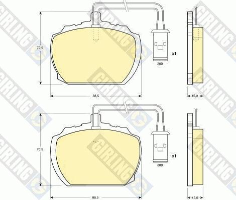 Girling 6107836 - Kit de plaquettes de frein, frein à disque cwaw.fr