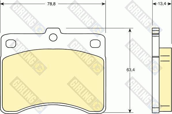 Girling 6107369 - Kit de plaquettes de frein, frein à disque cwaw.fr