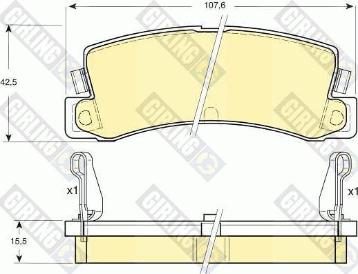 Girling 6107309 - Kit de plaquettes de frein, frein à disque cwaw.fr