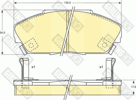 Girling 6107339 - Kit de plaquettes de frein, frein à disque cwaw.fr