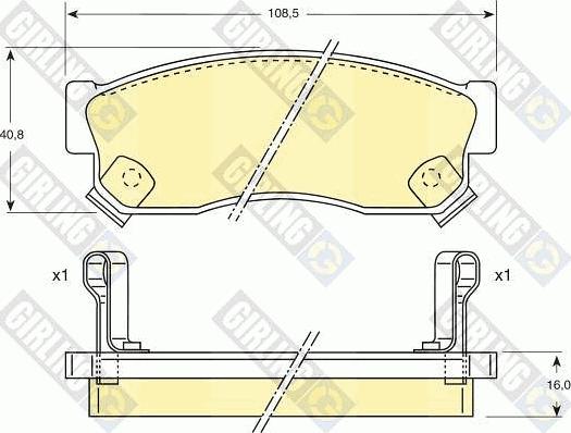 Girling 6107329 - Kit de plaquettes de frein, frein à disque cwaw.fr