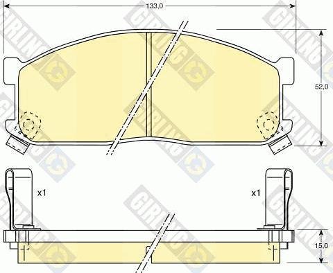 Girling 6107379 - Kit de plaquettes de frein, frein à disque cwaw.fr