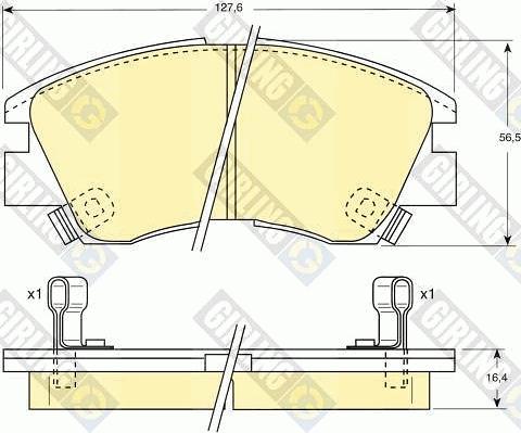 Girling 6107299 - Kit de plaquettes de frein, frein à disque cwaw.fr