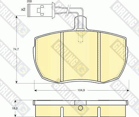 Girling 6107796 - Kit de plaquettes de frein, frein à disque cwaw.fr