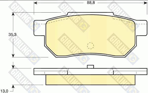 Girling 6107759 - Kit de plaquettes de frein, frein à disque cwaw.fr