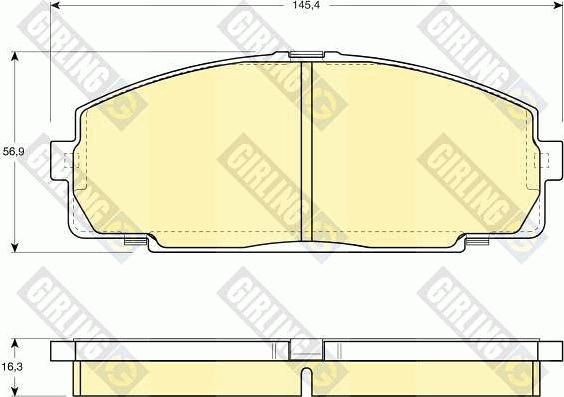 Girling 6107709 - Kit de plaquettes de frein, frein à disque cwaw.fr