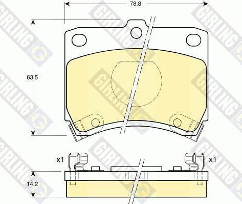 Girling 6107739 - Kit de plaquettes de frein, frein à disque cwaw.fr