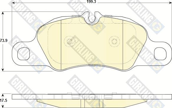 Girling 6119905 - Kit de plaquettes de frein, frein à disque cwaw.fr