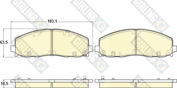 Girling 6119442 - Kit de plaquettes de frein, frein à disque cwaw.fr