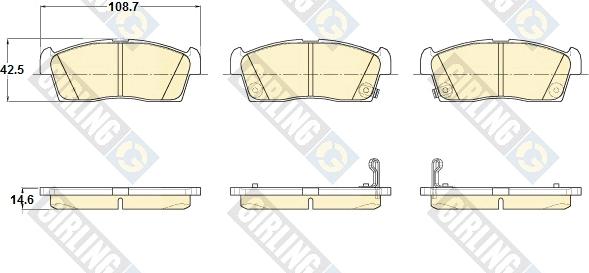 Girling 6119409 - Kit de plaquettes de frein, frein à disque cwaw.fr