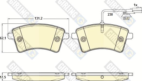 Girling 6119411 - Kit de plaquettes de frein, frein à disque cwaw.fr