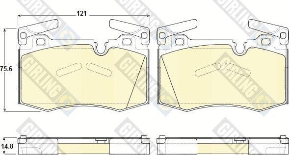 Girling 6119482 - Kit de plaquettes de frein, frein à disque cwaw.fr