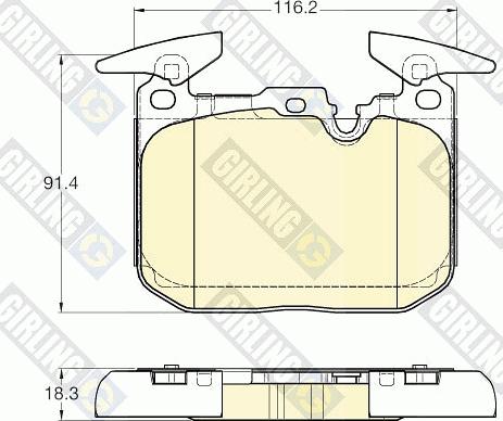 Girling 6119432 - Kit de plaquettes de frein, frein à disque cwaw.fr