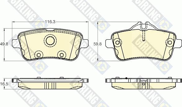 Girling 6119471 - Kit de plaquettes de frein, frein à disque cwaw.fr