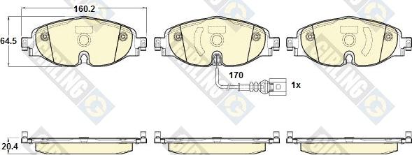 Girling 6119561 - Kit de plaquettes de frein, frein à disque cwaw.fr