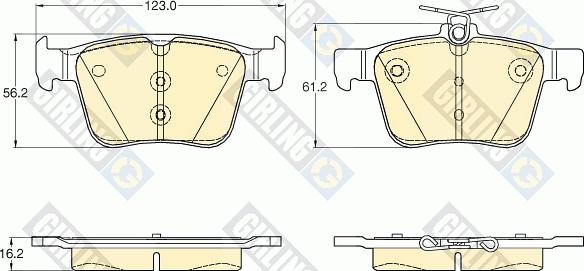 Girling 6119572 - Kit de plaquettes de frein, frein à disque cwaw.fr