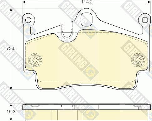 Girling 6119616 - Kit de plaquettes de frein, frein à disque cwaw.fr