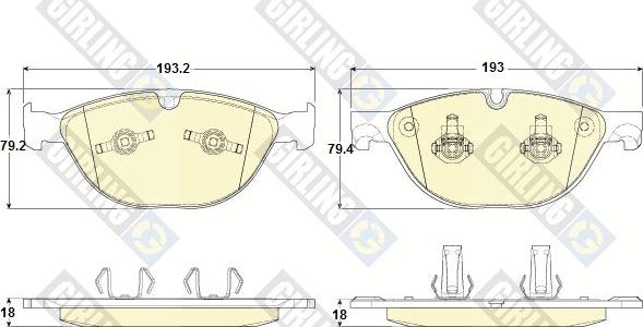 Girling 6119632 - Kit de plaquettes de frein, frein à disque cwaw.fr