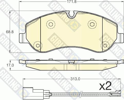 Girling 6119671 - Kit de plaquettes de frein, frein à disque cwaw.fr