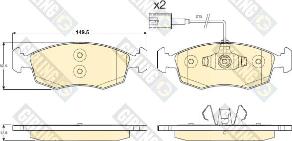 Girling 6119002 - Kit de plaquettes de frein, frein à disque cwaw.fr