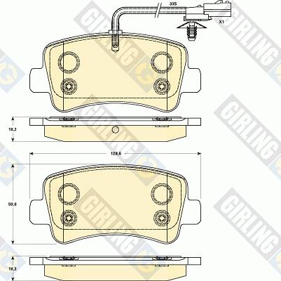 Girling 6119031 - Kit de plaquettes de frein, frein à disque cwaw.fr