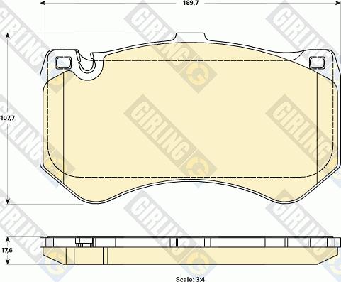 Girling 6119079 - Kit de plaquettes de frein, frein à disque cwaw.fr