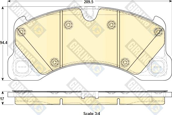 Girling 6119149 - Kit de plaquettes de frein, frein à disque cwaw.fr