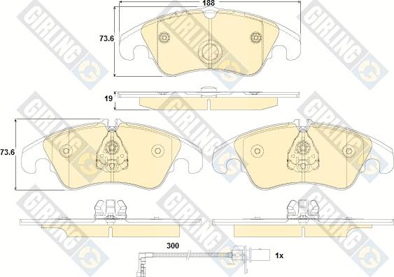 Girling 6119161 - Kit de plaquettes de frein, frein à disque cwaw.fr