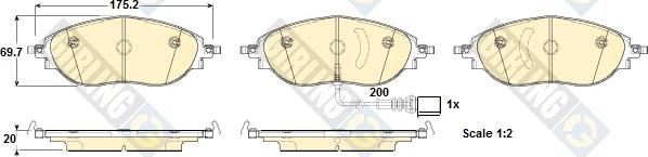 Girling 6119184 - Kit de plaquettes de frein, frein à disque cwaw.fr