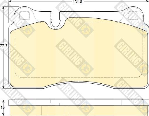 Girling 6119129 - Kit de plaquettes de frein, frein à disque cwaw.fr