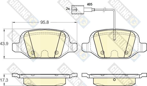 Girling 6119851 - Kit de plaquettes de frein, frein à disque cwaw.fr