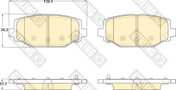 Girling 6119369 - Kit de plaquettes de frein, frein à disque cwaw.fr