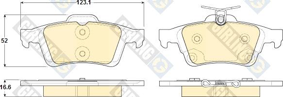 Girling 6119382 - Kit de plaquettes de frein, frein à disque cwaw.fr