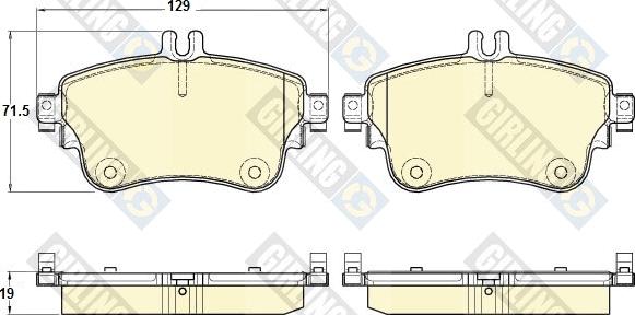 Girling 6119331 - Kit de plaquettes de frein, frein à disque cwaw.fr