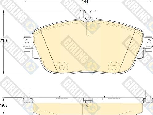 Girling 6119321 - Kit de plaquettes de frein, frein à disque cwaw.fr