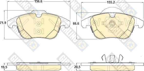 Girling 6119252 - Kit de plaquettes de frein, frein à disque cwaw.fr