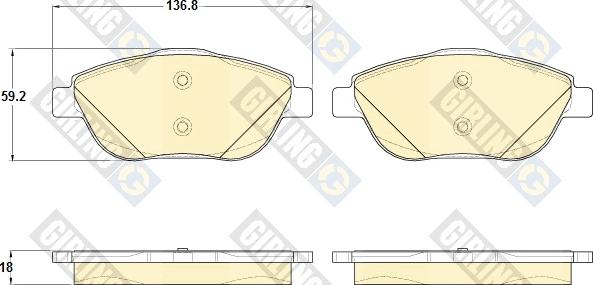 Girling 6119263 - Kit de plaquettes de frein, frein à disque cwaw.fr