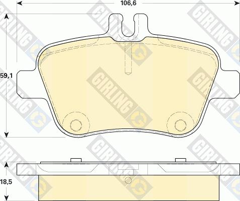 Girling 6119204 - Kit de plaquettes de frein, frein à disque cwaw.fr