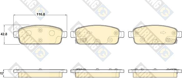 Girling 6119272 - Kit de plaquettes de frein, frein à disque cwaw.fr