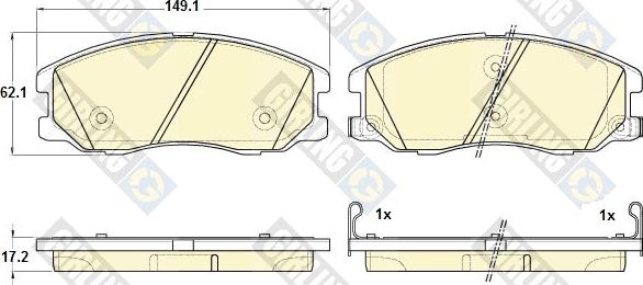 Girling 6119785 - Kit de plaquettes de frein, frein à disque cwaw.fr